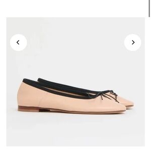 Mansur Gavriel Flats Dance Ballerina Bow Front in Blush Nude